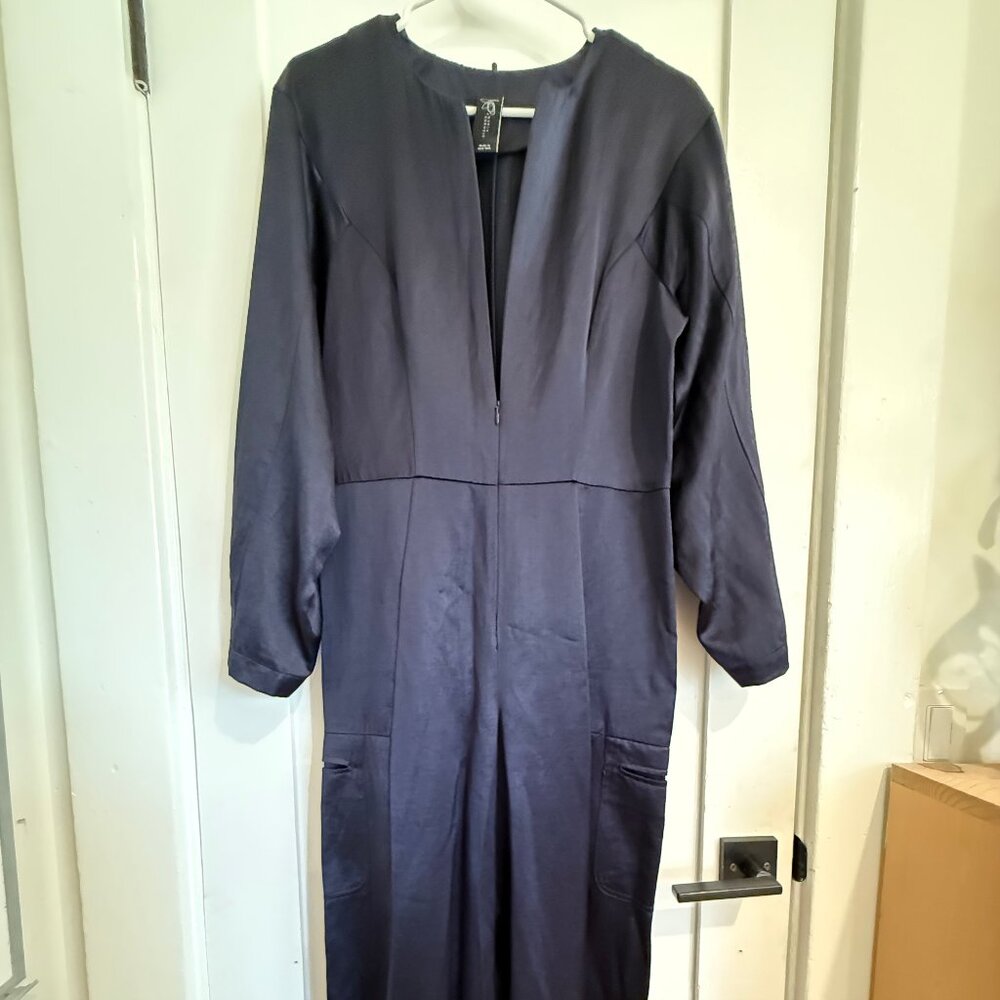 Zero + Maria Cornejo Navy Blue Jumpsuit